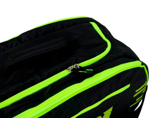 Raqueteira Hupi Pro Preto E Amarelo Neon Para Beach Tennis E Padel Hupi