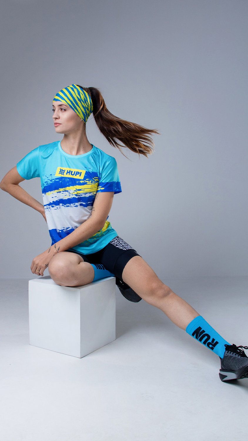 Bandana HUPI - Azul/Amarelo Bandana HUPI - Azul/Amarelo