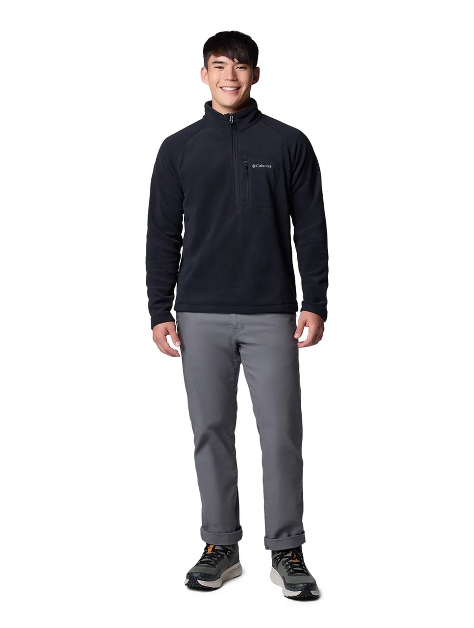 Blusa Fleece Columbia Masculina Fast Trek III Preta Blusa Fleece Columbia Masculina Fast Trek III Preta