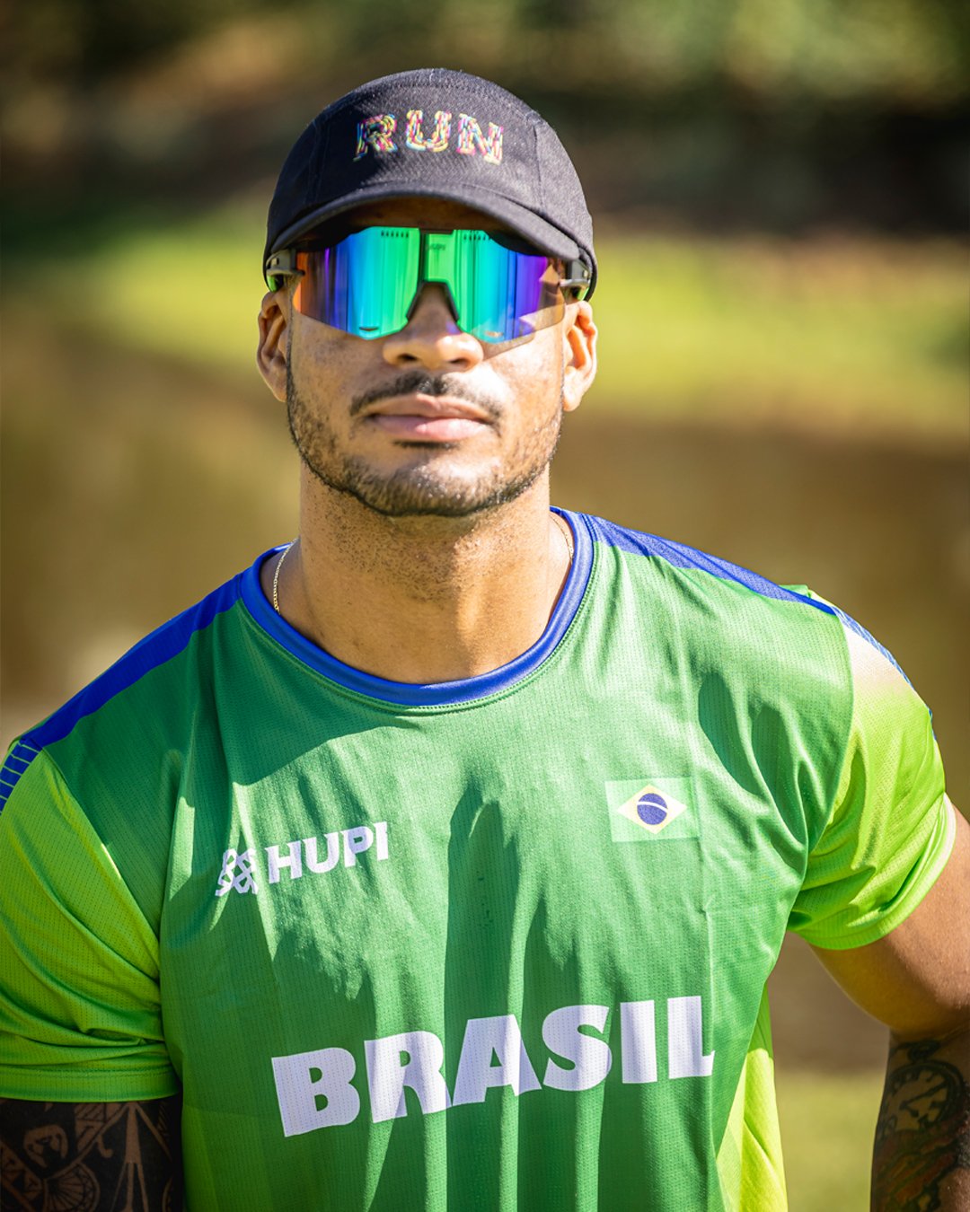 Boné para Corrida HUPI Run Colors Preto