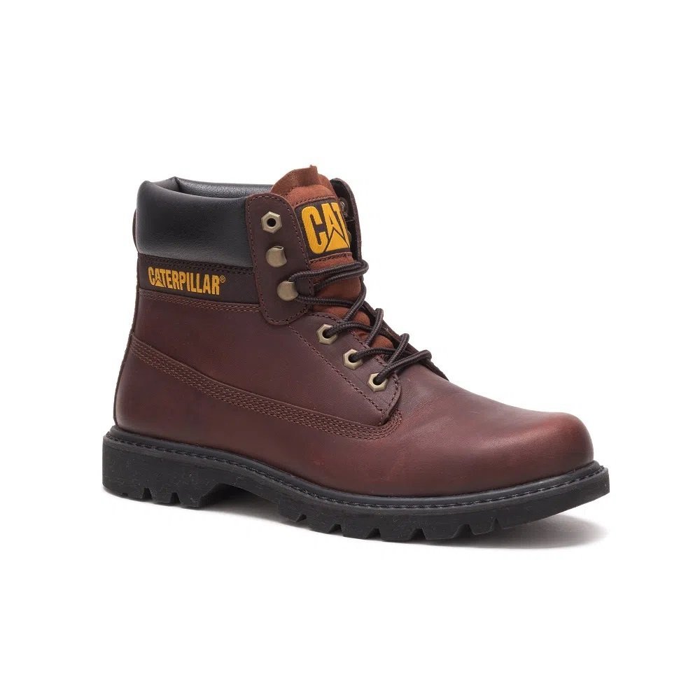 Bota Caterpillar Second Shift Masculina Marrom Claro - HUPI