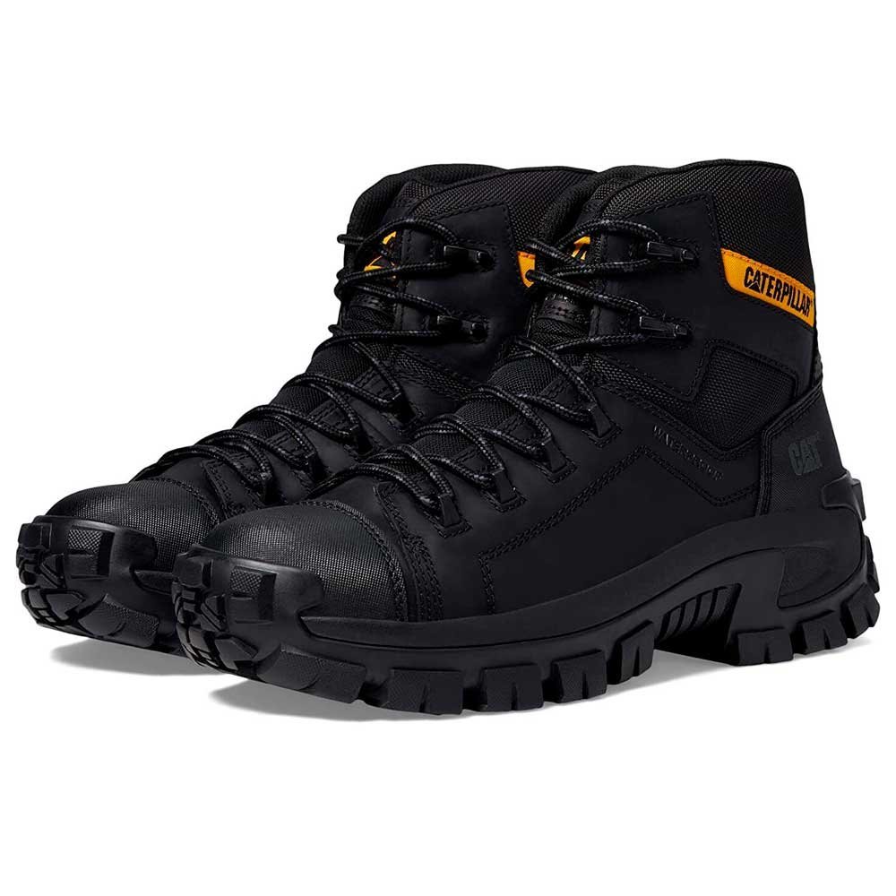 Bota Caterpillar Masculina Cano Longo em Couro - Preto