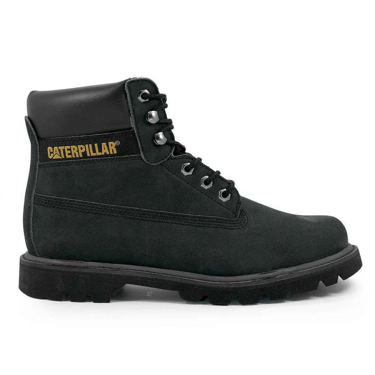 Bota Em Couro Caterpillar Palmilha Em Explorer Cano Alto Preto