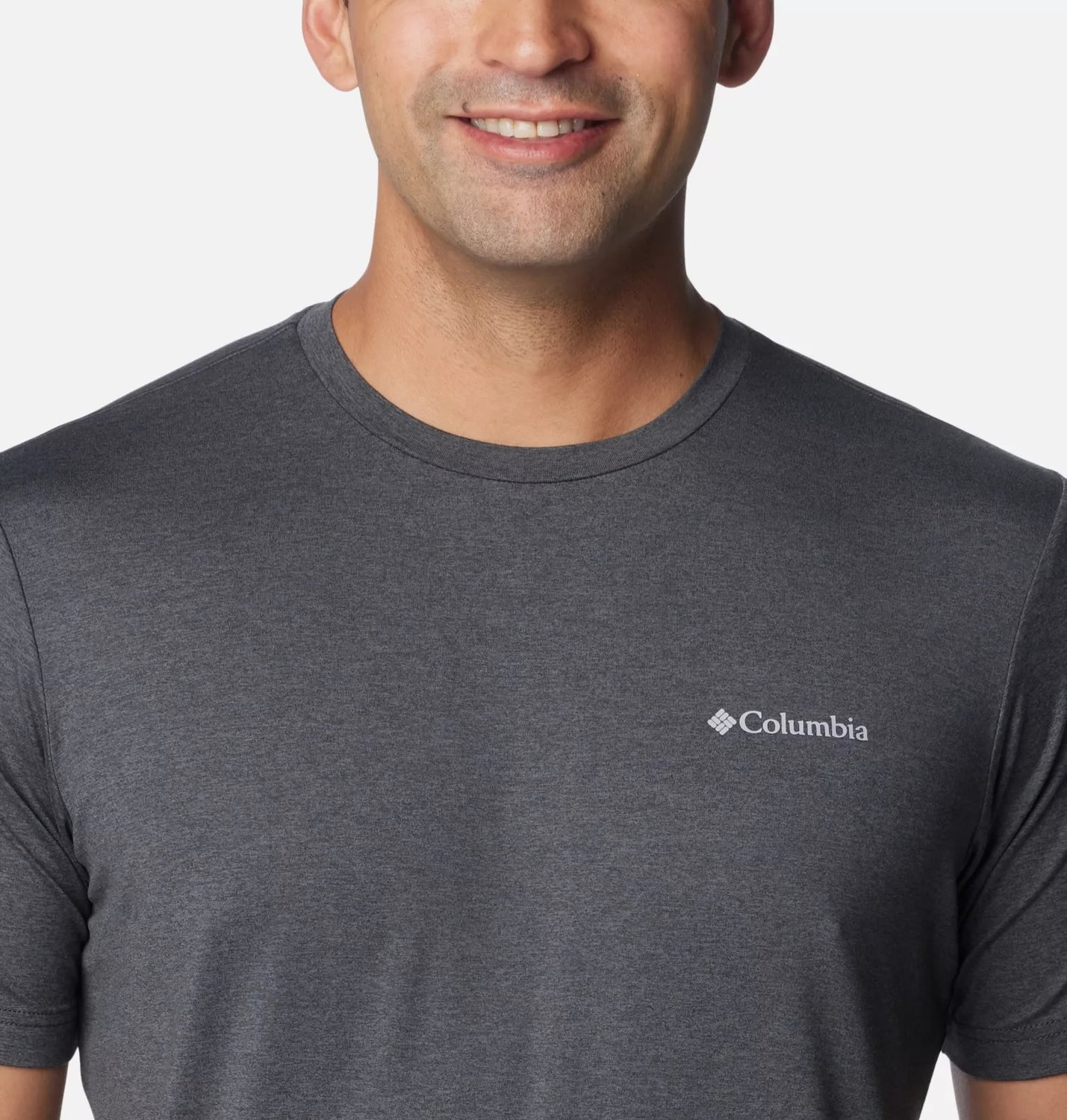 Camiseta Columbia Masculina Tech Trail Crew Neck II Cinza Camiseta Columbia Masculina Tech Trail Crew Neck II Cinza