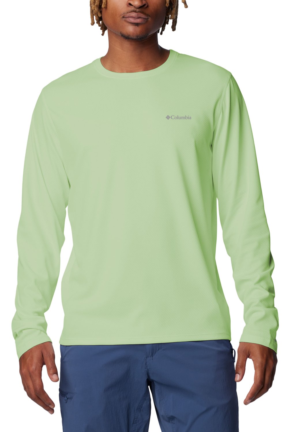 Camiseta Columbia Neblina Manga Longa Masculina Verde Camiseta Columbia Neblina Manga Longa Masculina Verde