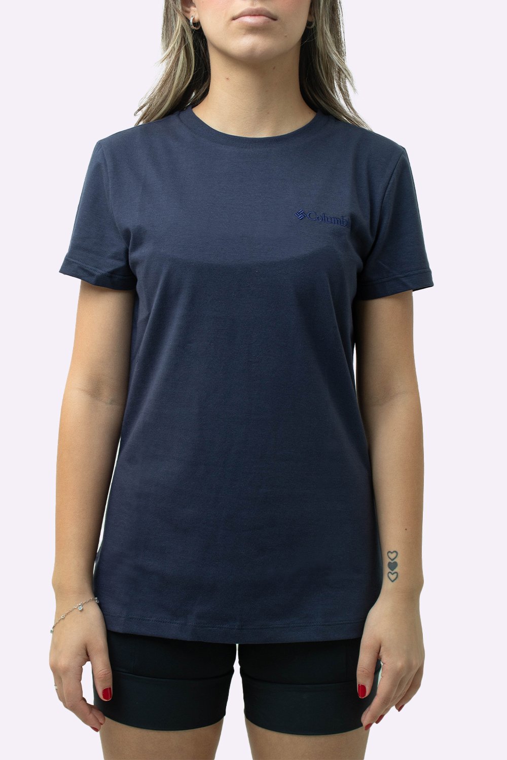 Camiseta Feminina Columbia Basica Bordado Azul Camiseta Feminina Columbia Basica Bordado Azul