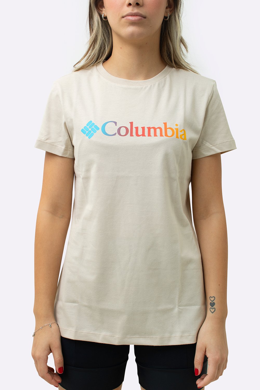 Camiseta Feminina Columbia Sun trek Graphic Bege Camiseta Feminina Columbia Sun trek Graphic Bege