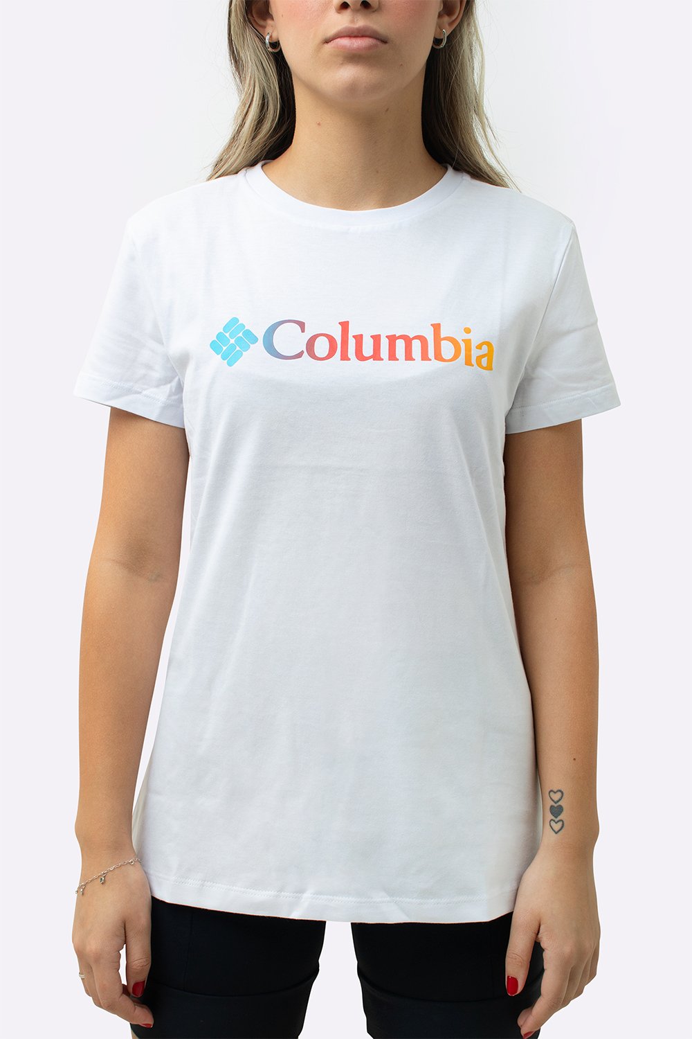 Camiseta Feminina Columbia Sun Trek Graphic Branco Camiseta Feminina Columbia Sun Trek Graphic Branco