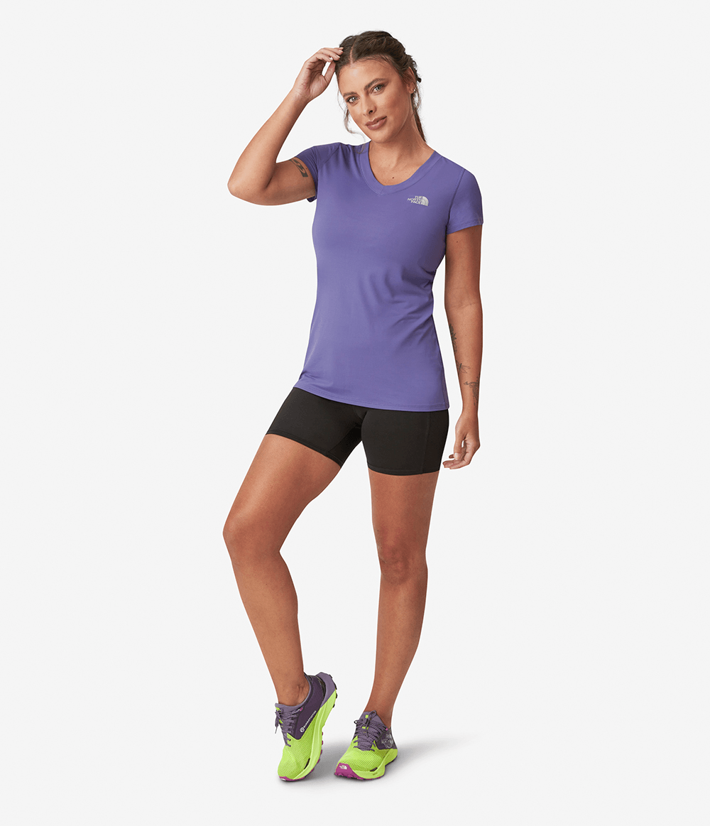 Camiseta The North Face Hyper Tee Crew Cave Azul Feminino Camiseta The North Face Hyper Tee Crew Cave Azul Feminino