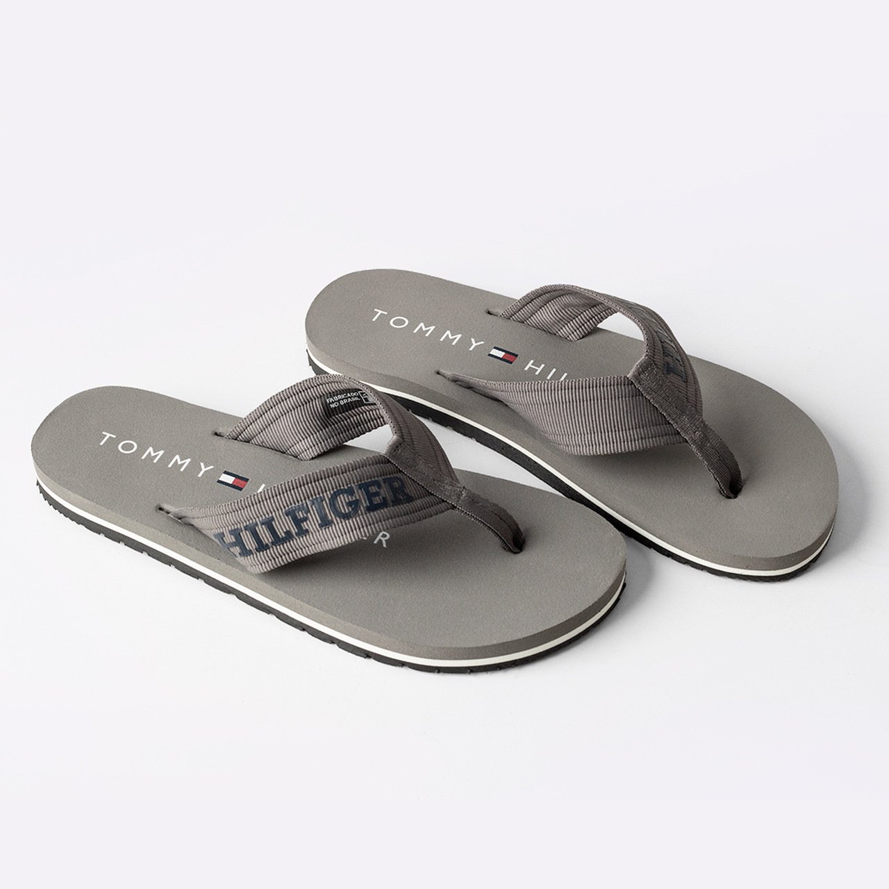 Chinelo Tommy Hilfiger Monotype Beach Cinza