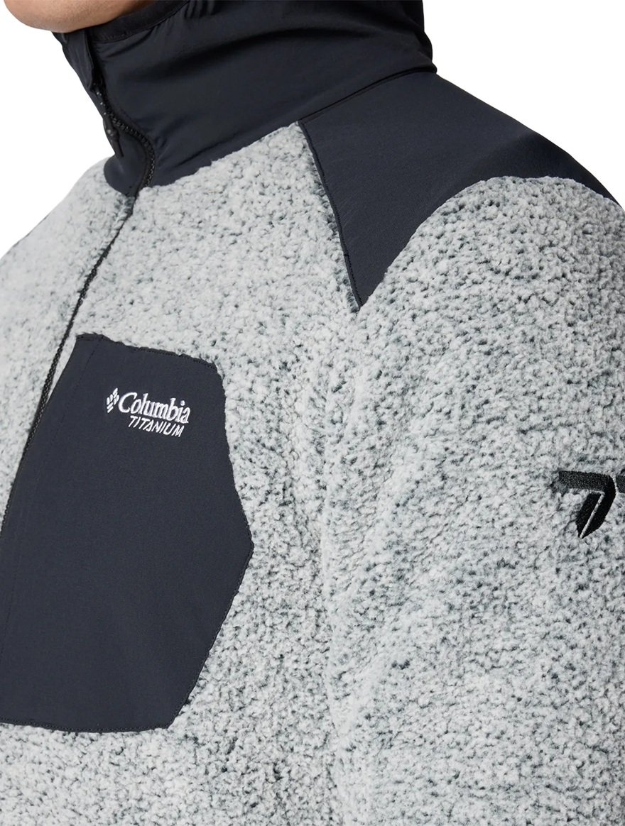 Jaqueta Columbia Masculina Arctic Crest Sherpa Branco/Preto Jaqueta Columbia Masculina Arctic Crest Sherpa Branco/Preto