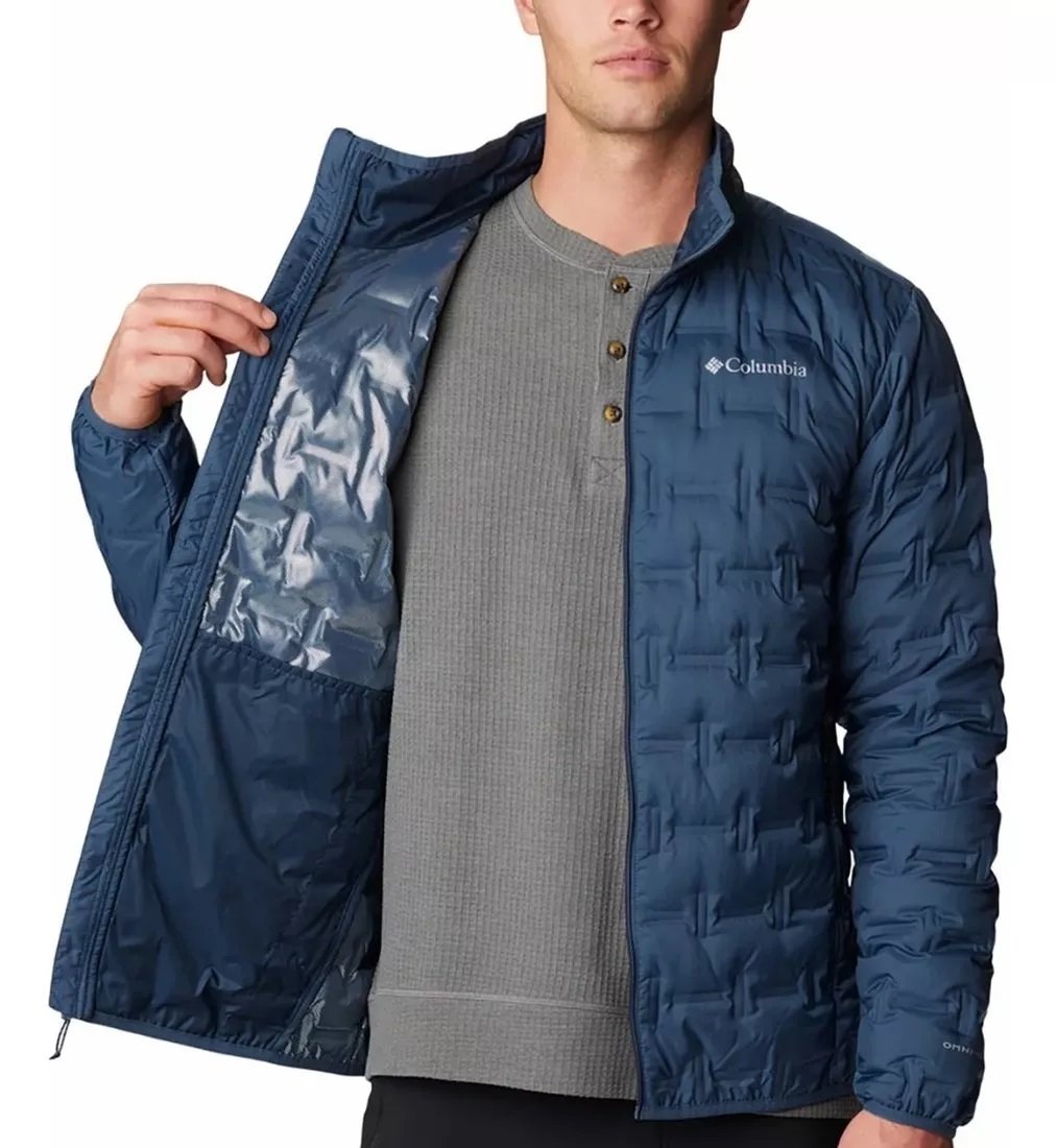 Jaqueta Columbia Down Delta Ridge Sem Capuz Azul Masculino Jaqueta Columbia Down Delta Ridge Sem Capuz Azul Masculino