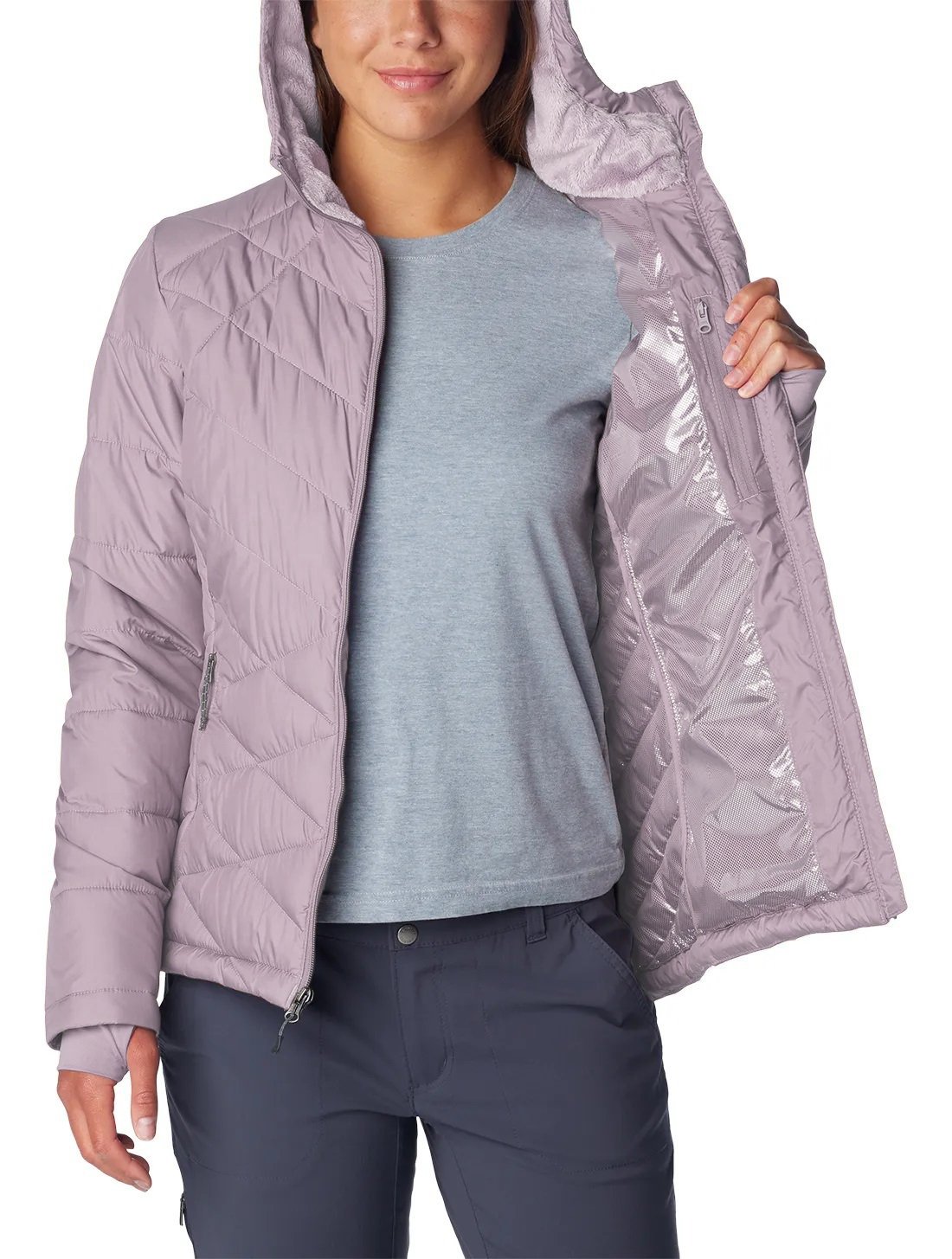 Jaqueta Columbia Feminina Heavenly Lilás Jaqueta Columbia Feminina Heavenly Lilás