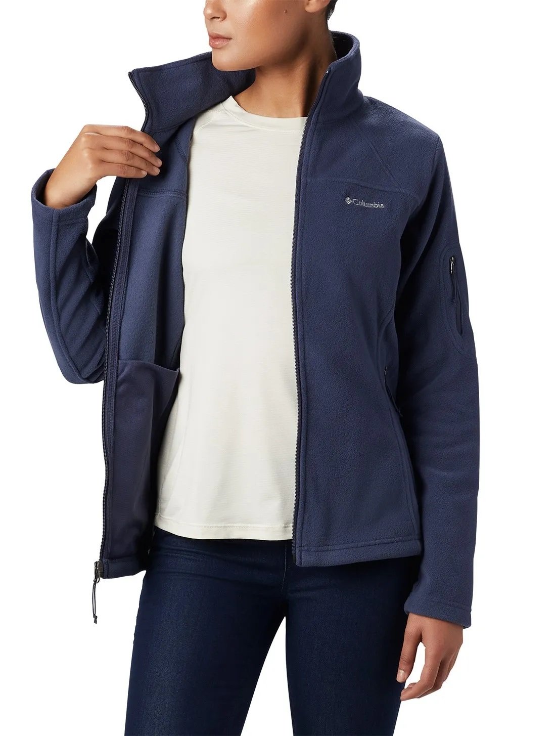 Jaqueta Columbia Fleece Fast Trek II Azul Marinho Feminina Jaqueta Columbia Fleece Fast Trek II Azul Marinho Feminina