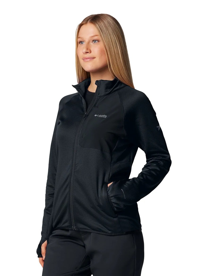Jaqueta Fleece Columbia Feminina Triple Canyon Grid Preta Jaqueta Fleece Columbia Feminina Triple Canyon Grid Preta