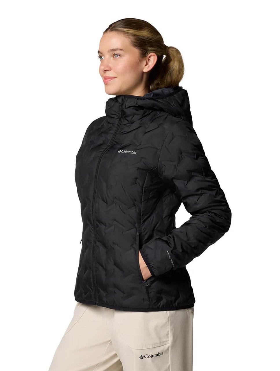 Jaqueta Columbia Feminina Delta Ridge II com Capuz Preta Jaqueta Columbia Feminina Delta Ridge II com Capuz Preta