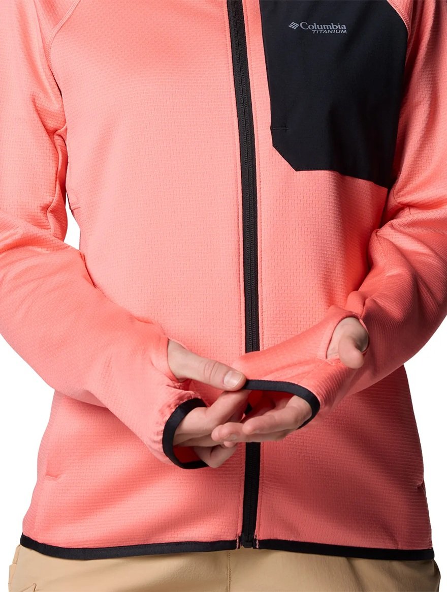 Jaqueta Fleece Columbia Feminina Triple Canyon Grid Coral Jaqueta Fleece Columbia Feminina Triple Canyon Grid Coral