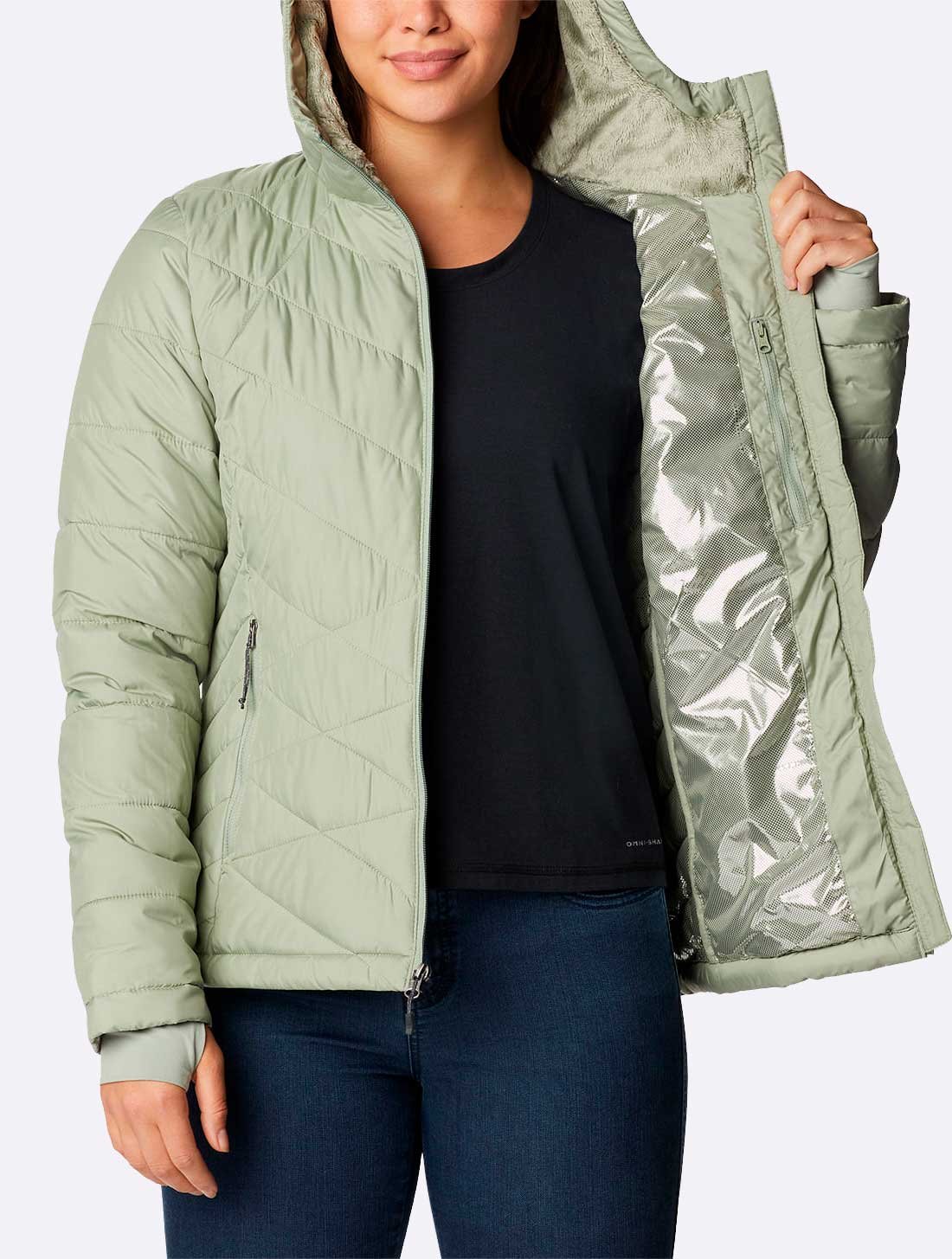 Jaqueta Columbia Heavenly HDD Surplus Feminina Verde Jaqueta Columbia Heavenly HDD Surplus Feminina Verde
