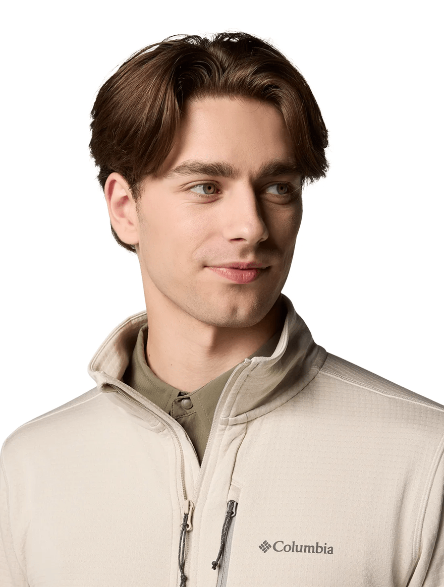 Jaqueta Fleece Columbia Masculina Park View Bege Jaqueta Fleece Columbia Masculina Park View Bege