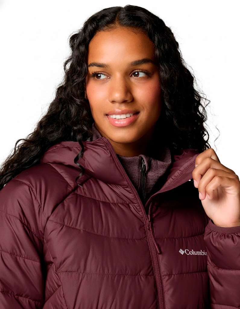 Jaqueta Columbia Feminina Powder Lite II Mid Roxa Jaqueta Columbia Feminina Powder Lite II Mid Roxa