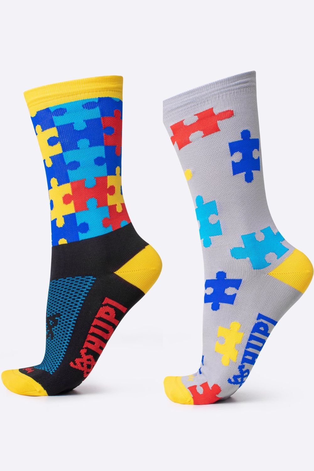 Kit 02 Pares Meia Corrida HUPI TEA Autismo 36-42 Colorido