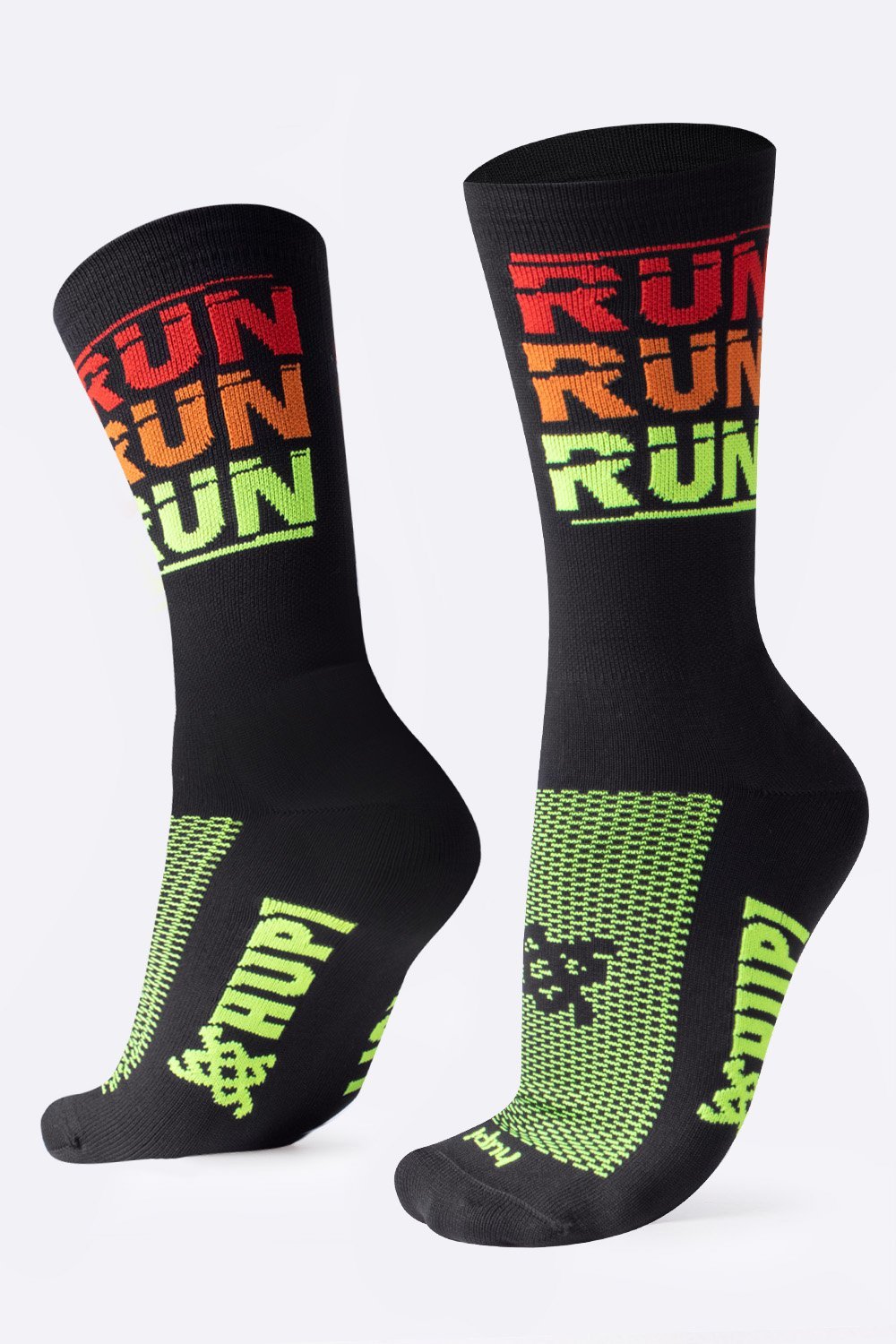 Kit 03 Pares Meia Corrida Hupi Run Estampas Coloridas