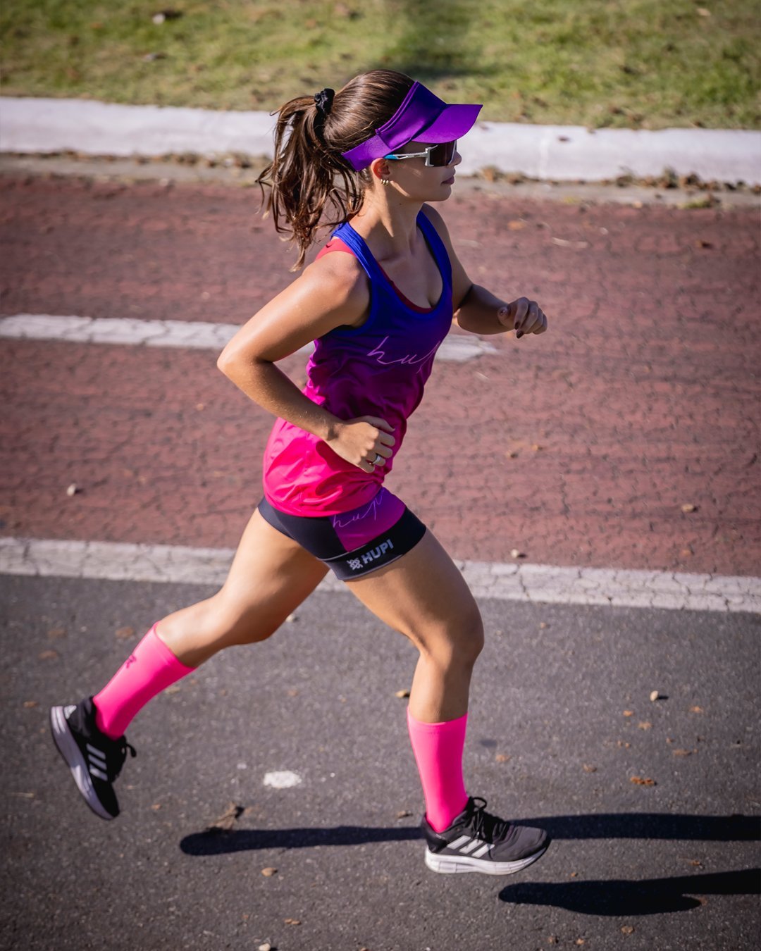 Kit 03 Pares Meia para Corrida HUPI Lisas Coloridas