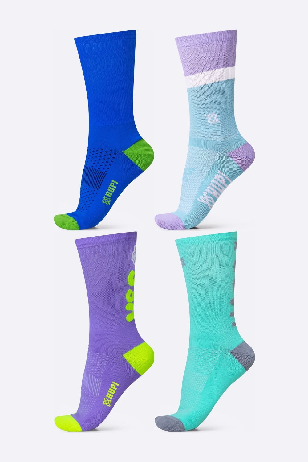 Kit 4 Meias de Corrida HUPI Color Pace