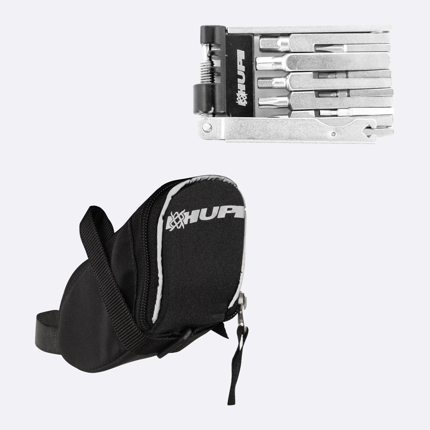 Kit Bolsa de Selim HUPI Trip e Canivete HUPI MT-003 11 Funções Kit Bolsa de Selim HUPI Trip e Canivete HUPI MT-003 11 Funções