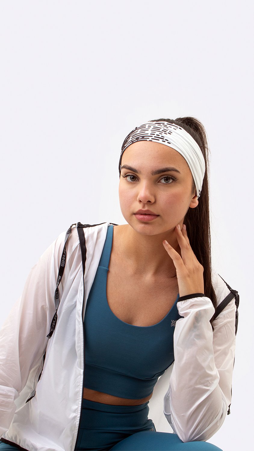 Kit com 3 Testeira Headband Faixa de Cabeça Hupi Black & White Kit com 3 Testeira Headband Faixa de Cabeça Hupi Black & White