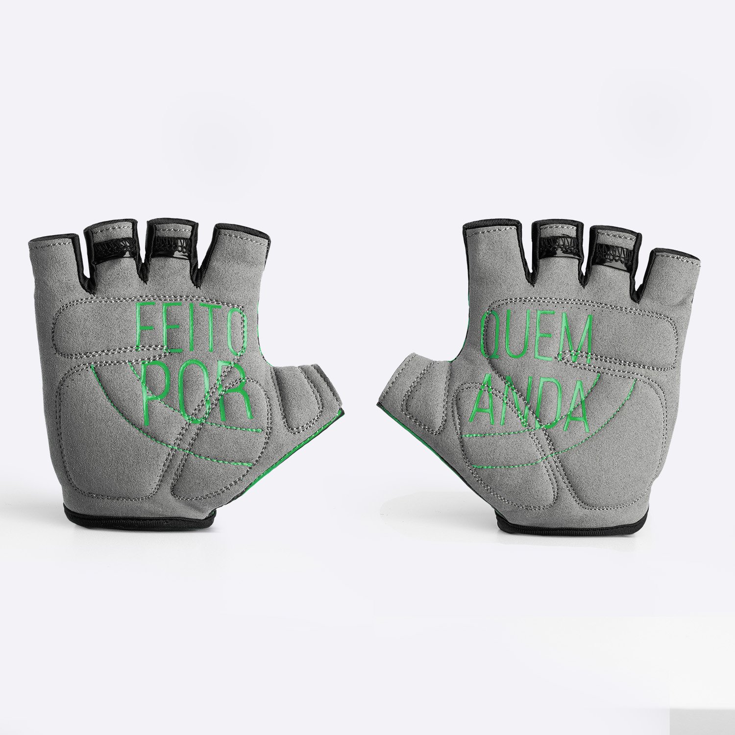 Luva Ciclismo HUPI Eco Dedo Curto Label Verde Luva Ciclismo HUPI Eco Dedo Curto Label Verde