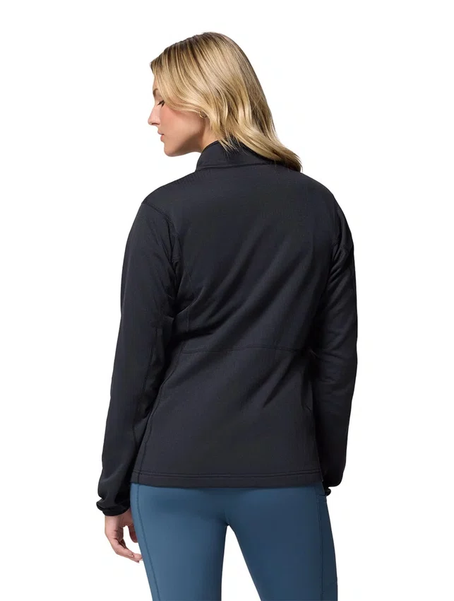 Blusa Fleece Columbia Feminina Essential Hike Grid Half Zip Preta