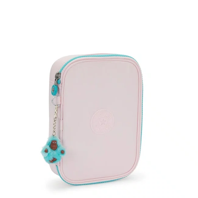 Estojo Kipling 100 Pens Rosa e Azul-Turquesa
