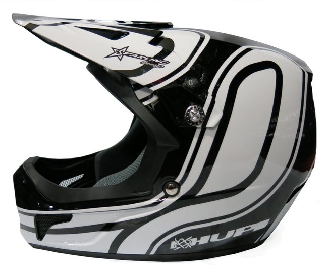 Capacete HUPI DH-2 Bmx/Downhill Preto/Branco