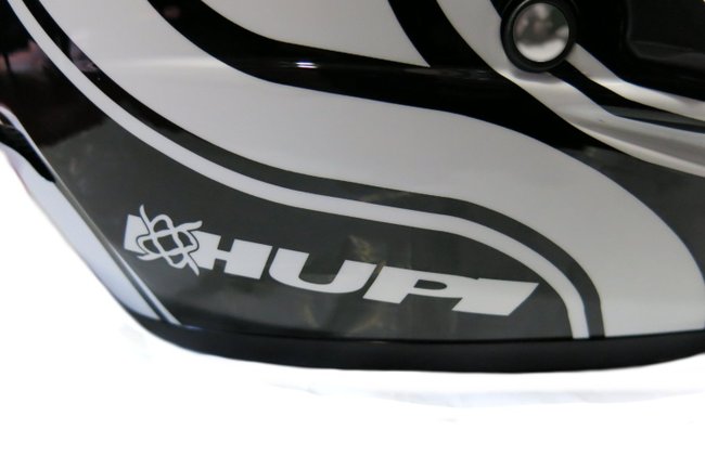 Capacete HUPI DH-2 Bmx/Downhill Preto/Branco