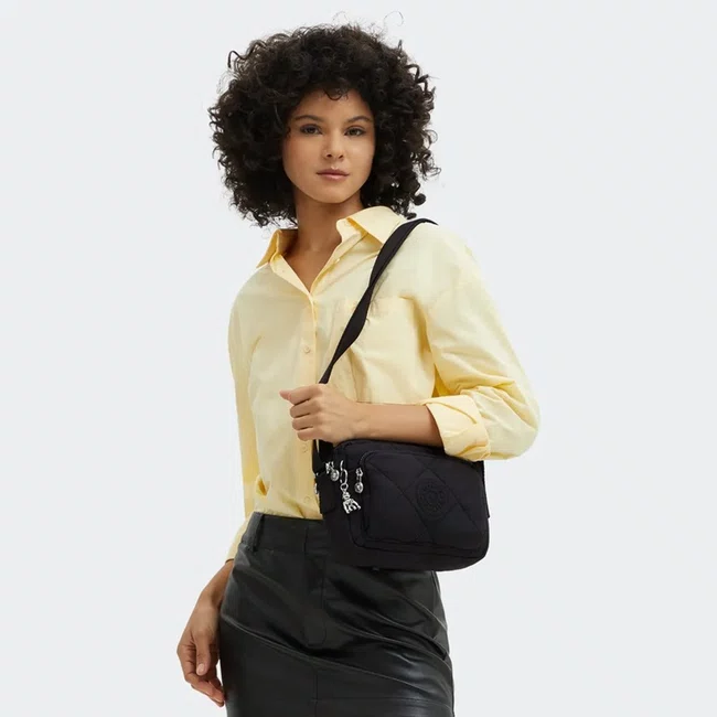 Bolsa Kipling Abanu M Zip Preto