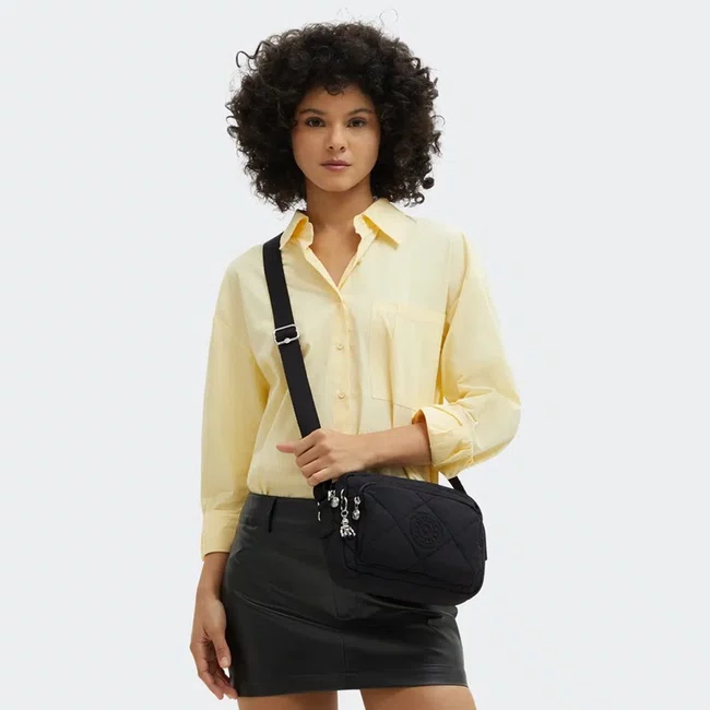 Bolsa Kipling Abanu M Zip Preto