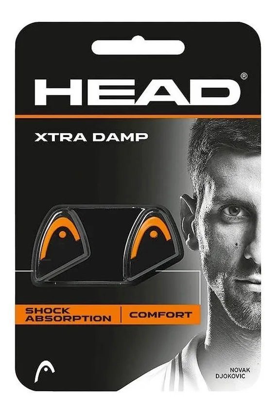 Antivibrador HEAD Xtra Damp Preto e Laranja para Raquete Tênis