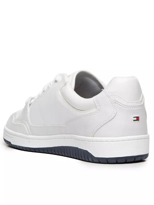 Tênis Tommy Hilfiger Basket 2C Mix Suede LTH Masculino Branco