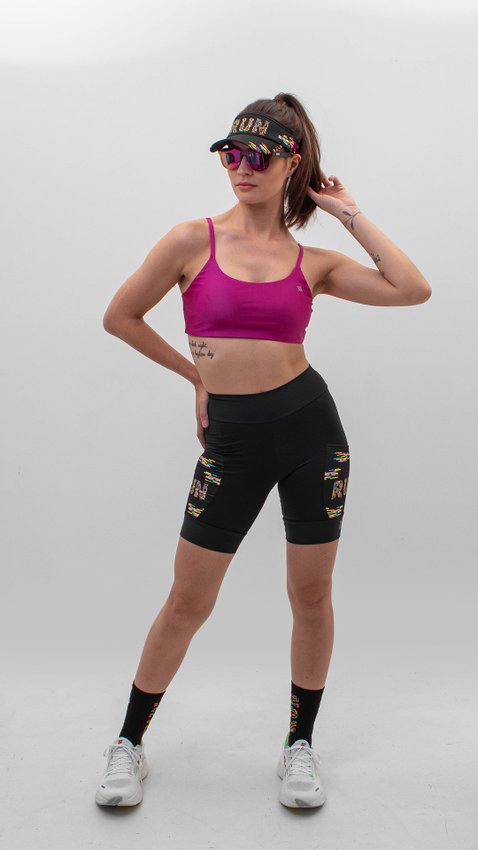 Bermuda Compressão Feminina HUPI Run Longa Colors