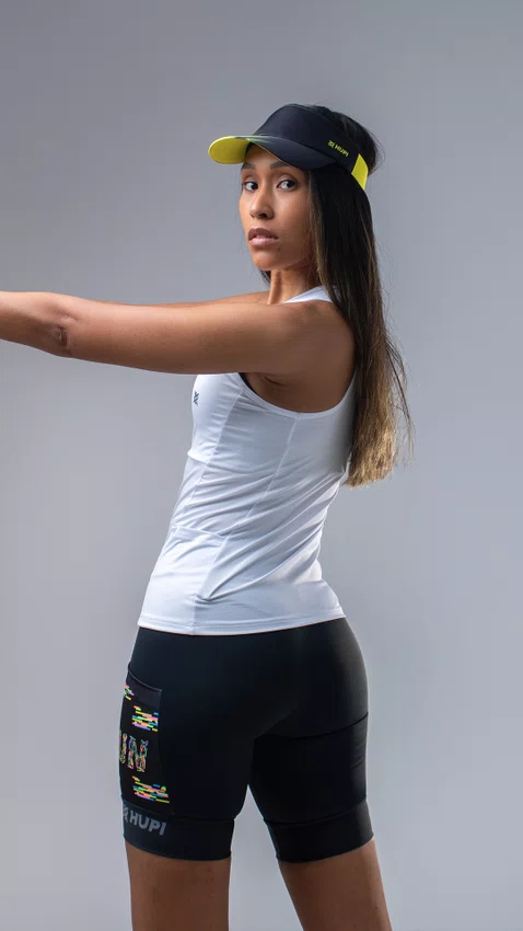Bermuda Compressão Feminina HUPI Run Longa Colors