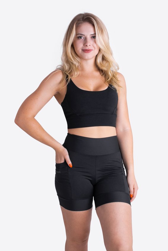 Bermuda Compressão Feminina HUPI Run Curta Canguru