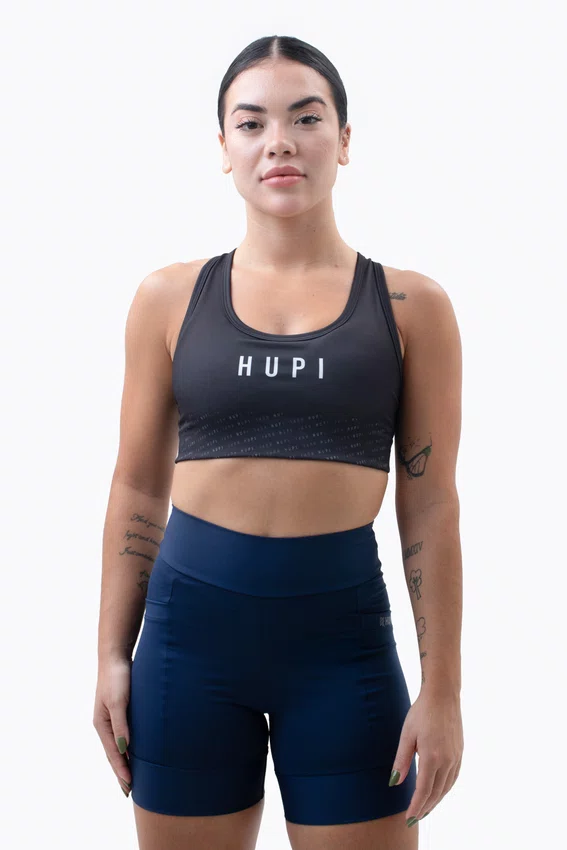 Bermuda de Compressão Feminina HUPI Run Curta Azul Marinho