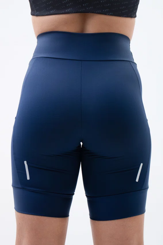 Bermuda de Compressão Feminina HUPI Run Longa Azul Marinho