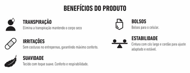 Bermuda de Compressão Longa Masculina HUPI para Corrida