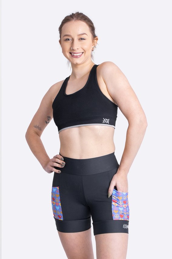 Bermuda de Compressão para Corrida HUPI Run Hippie Feminina Curta