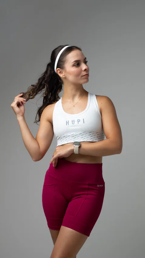 Bermuda Fitness Feminina HUPI Diversit Cereja