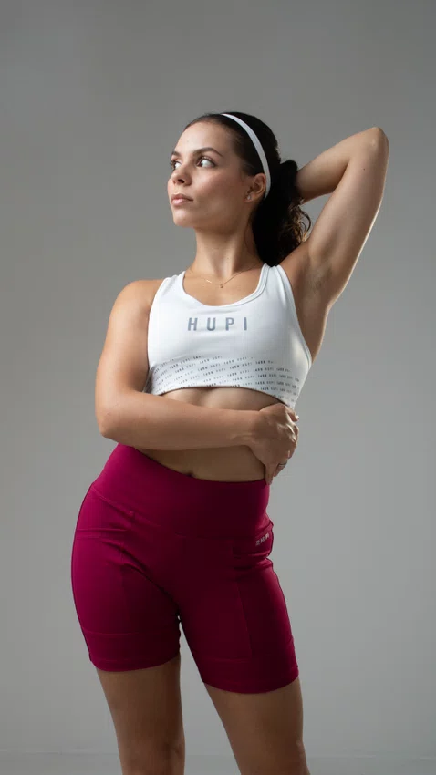 Bermuda Fitness Feminina HUPI Diversit Cereja