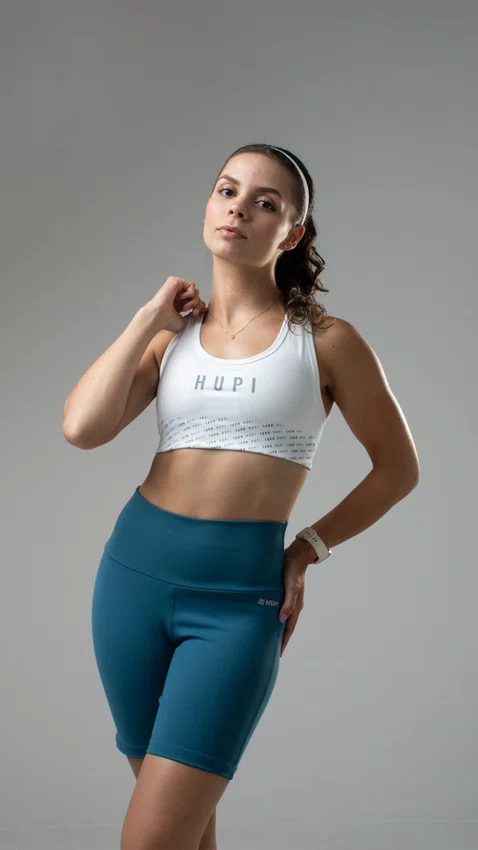 Bermuda Fitness Feminina HUPI Eclipse Azul