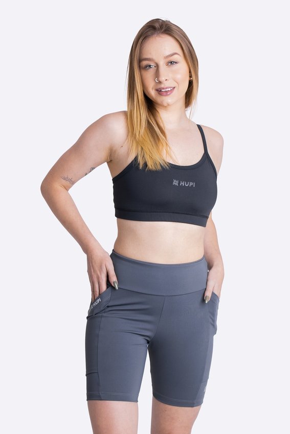 Bermuda HUPI Feminina Trainer Lift Cinza